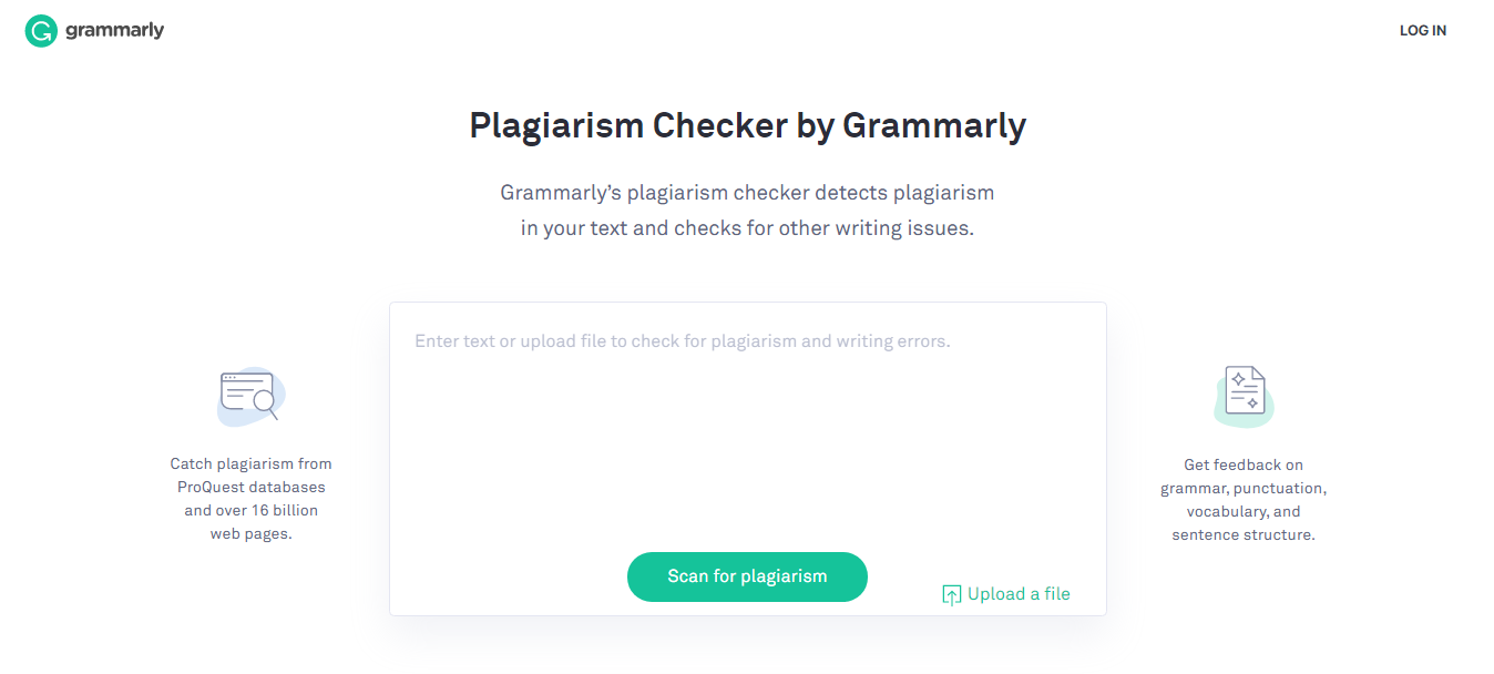 Grammarly Online Plagiarism Checker